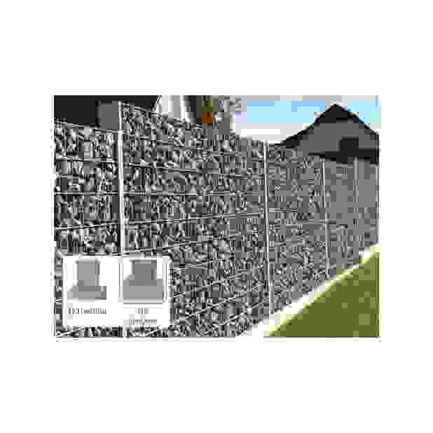 Gabionový plot PARS VARIABLE tloušťka 20cm, délka 200 cm, vari výška od 43 do 200cm