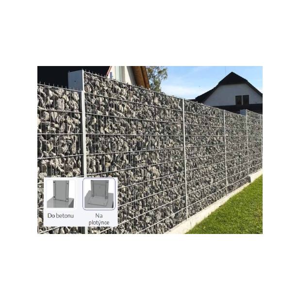Gabionový plot PARS VARIABLE tloušťka 20cm, délka 200 cm, vari výška od 43 do 200cm